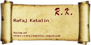 Rafaj Katalin névjegykártya